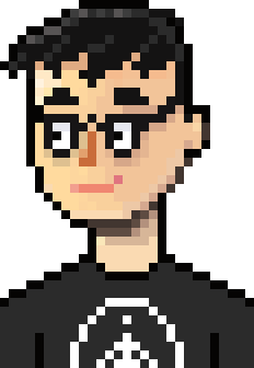 A pixel art self-portrait